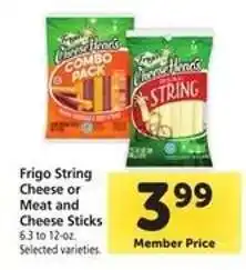 Safeway Frigo String Cheese or Meat and Cheese Sticks offer