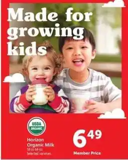 Safeway Horizon Organic Milk offer