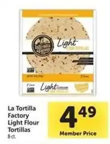 Safeway La Tortilla Factory Light Flour Tortillas offer