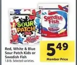 Safeway Red, White & Blue Sour Patch Kids or Swedish Fish offer