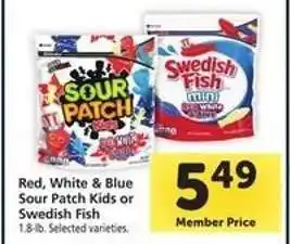Safeway Red, White & Blue Sour Patch Kids or Swedish Fish offer