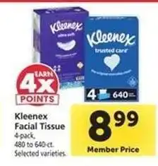 Safeway Kleenex Facial Tissue offer