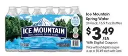 Kroger Ice Mountain Spring Water offer