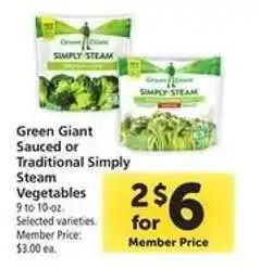 Safeway Green Giant Simply Steam Vegetables offer