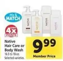 Safeway Native Hair Care or Body Wash offer