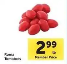 Safeway Roma Tomatoes offer