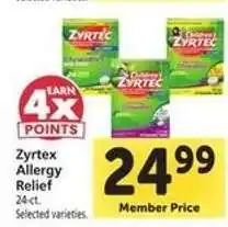 Safeway Zyrtec Allergy Relief offer