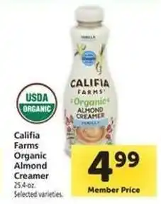 Safeway Califia Farms Organic Almond Creamer offer