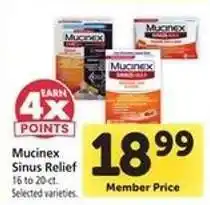 Safeway Mucinex Sinus Relief offer