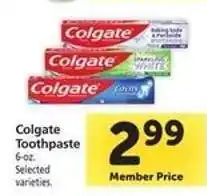 Safeway Colgate Toothpaste offer