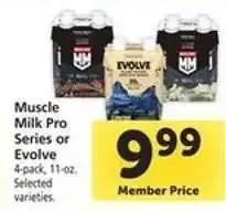 Safeway Muscle Milk Pro Series or Evolve offer