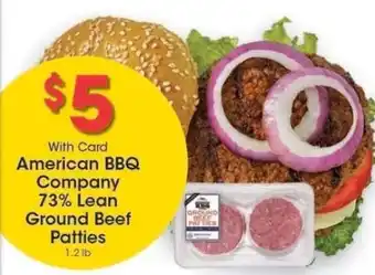 Kroger American BBQ Company 73% Lean Ground Beef Patties offer