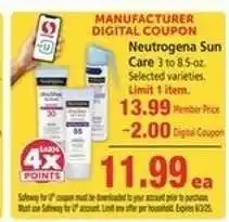 Safeway Neutrogena Sun Care offer