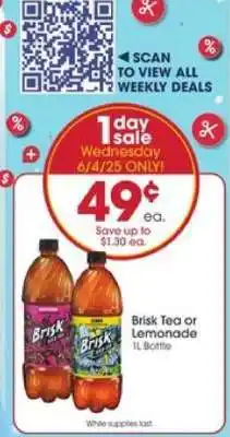Giant Eagle Brisk Tea or Lemonade offer
