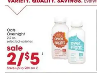 Giant Eagle Oats Overnight offer
