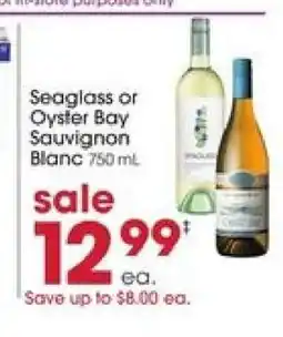 Giant Eagle Seaglass or Oyster Bay Sauvignon Blanc offer