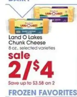 Giant Eagle Land O Lakes Chunk Cheese offer