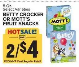 Food Lion Betty Crocker or Mott's Fruit Snacks offer