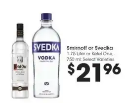 Kroger Smirnoff or Svedka offer