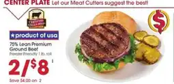 Giant Eagle 75% Lean Premium Ground Beef offer