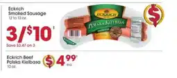 Giant Eagle Eckrich Smoked Sausage offer