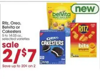 Giant Eagle Ritz, Oreo, Belvita or Cakesters offer