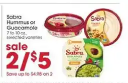 Giant Eagle Sabra Hummus or Guacamole offer