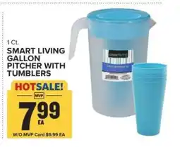 Food Lion SMART LIVING GALLON PITCHER WITH TUMBLERS offer