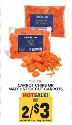 Food Lion Carrot Chips or Matchstick Cut Carrots offer