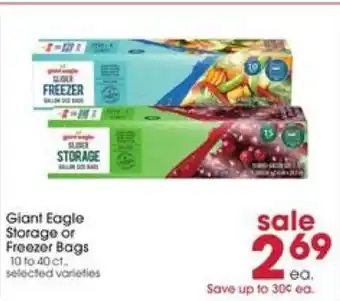 Giant Eagle Giant Eagle Storage or Freezer Bags offer