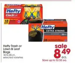 Giant Eagle Hefty Trash or Lawn & Leaf Bags offer