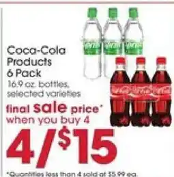 Giant Eagle Coca-Cola Products 6 Pack offer