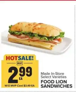 Food Lion FOOD LION SANDWICHES offer