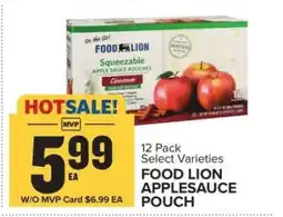 Food Lion FOOD LION APPLESAUCE POUCH offer