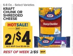 Food Lion Kraft Chunk or Shredded Cheese offer