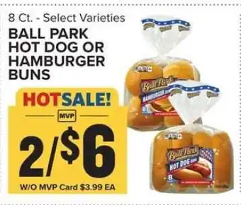 Food Lion Ball Park Hot Dog or Hamburger Buns offer