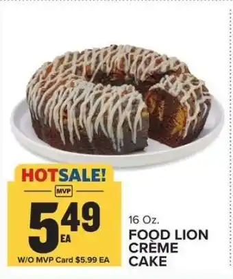 Food Lion FOOD LION CRÈME CAKE offer