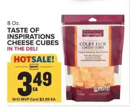 Food Lion Taste of Inspirations Cheese Cubes offer