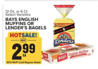 Food Lion Bays English Muffins or Lender’s Bagels offer