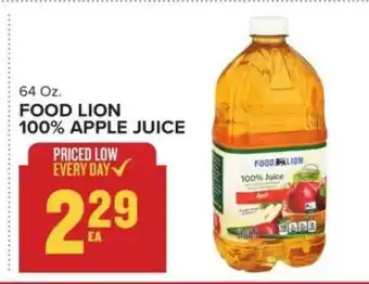 Food Lion FOOD LION 100% APPLE JUICE offer