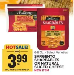 Food Lion Sargento Shareables or Natural Sliced Cheese offer