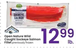 Albertsons Open Nature Wild Caught Sockeye Salmon Fillet - previously frozen offer