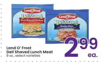 Albertsons Land O'Frost Deli Shaved Lunch Meat - 9 oz., select varieties offer