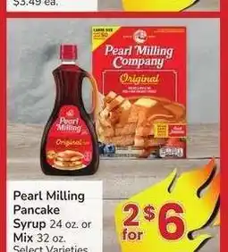 Albertsons Pearl Milling Pancake Syrup 24 oz. or Mix 32 oz. - Select Varieties offer