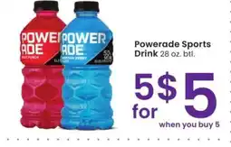 Albertsons Powerade Sports Drink - 28 oz. btl offer