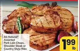 Albertsons All Natural Assorted Pork Loin Chops, Shoulder Steak or Country Style Ribs - Bone-In, Value Pack offer