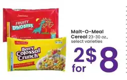 Albertsons Malt-O-Meal Cereal - 23-30 oz., select varieties offer
