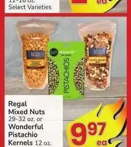 Albertsons Regal Mixed Nuts 29-32 oz. or Wonderful Pistachio Kernels 12 oz. - Select Varieties offer