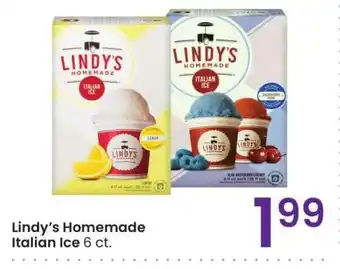 Albertsons Lindy's Homemade Italian Ice - 6 ct offer