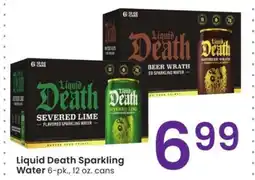 Albertsons Liquid Death Sparkling Water - 6 - pk., 12 oz. cans offer
